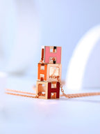 ¡®Star¡¯H CAGE PINK GOLD NECKLACE