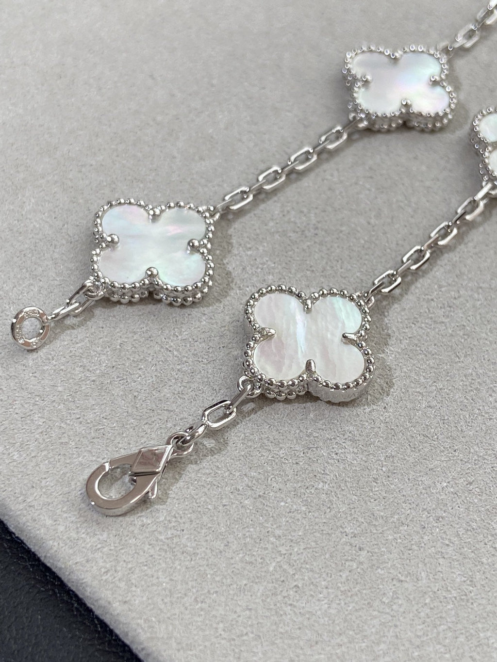 [Star]New CLOVER WHITE PEARL MOP 5 MOTIF BRACELET COLLECTION