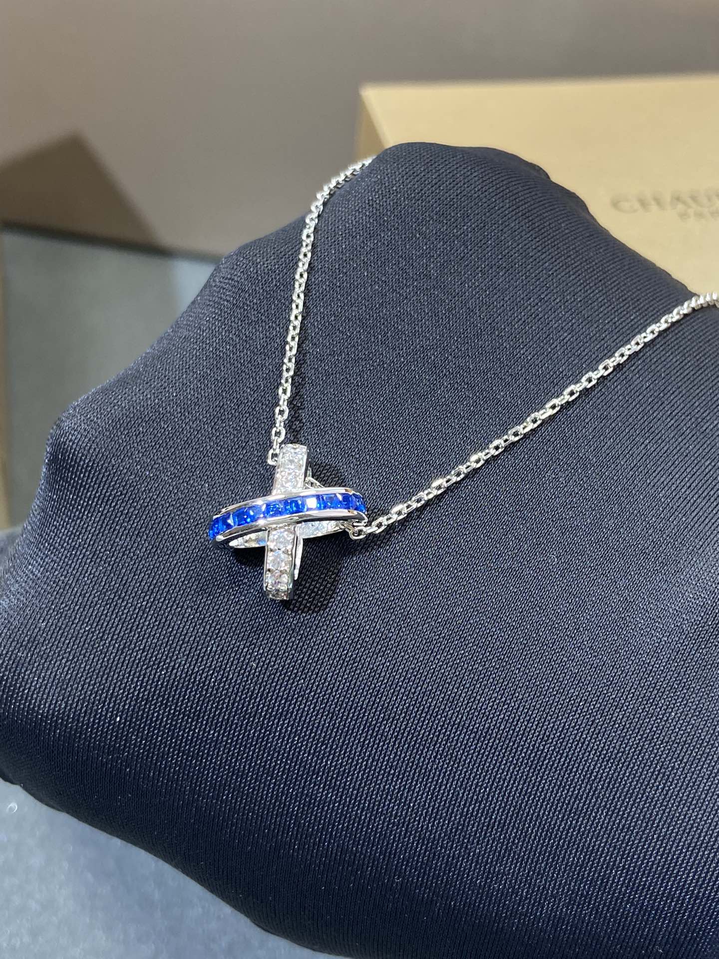 ¡®Star¡¯LIENS DIAMOND SILVER NECKLACE