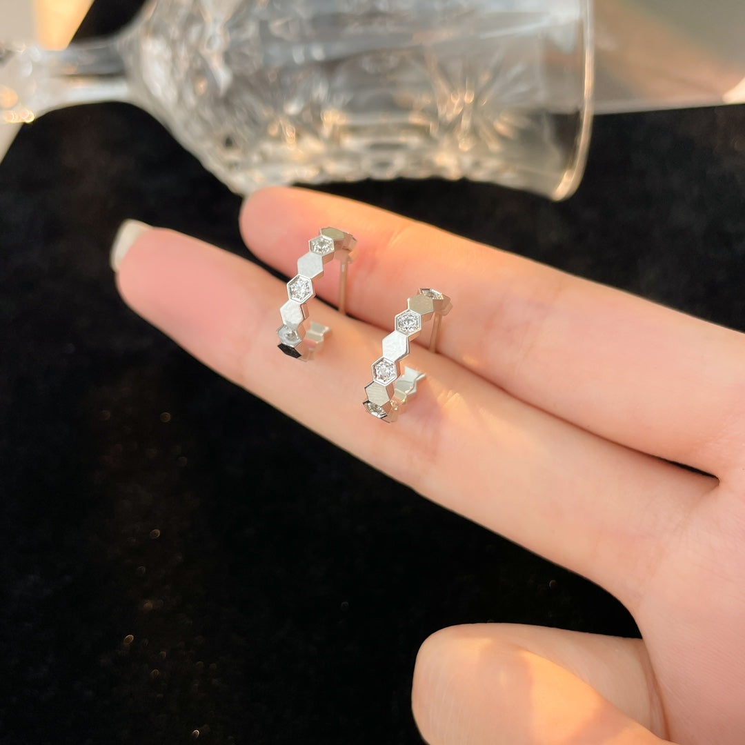 ¡®Star¡¯BEE LOVE DIAMOND HOOP EARRINGS