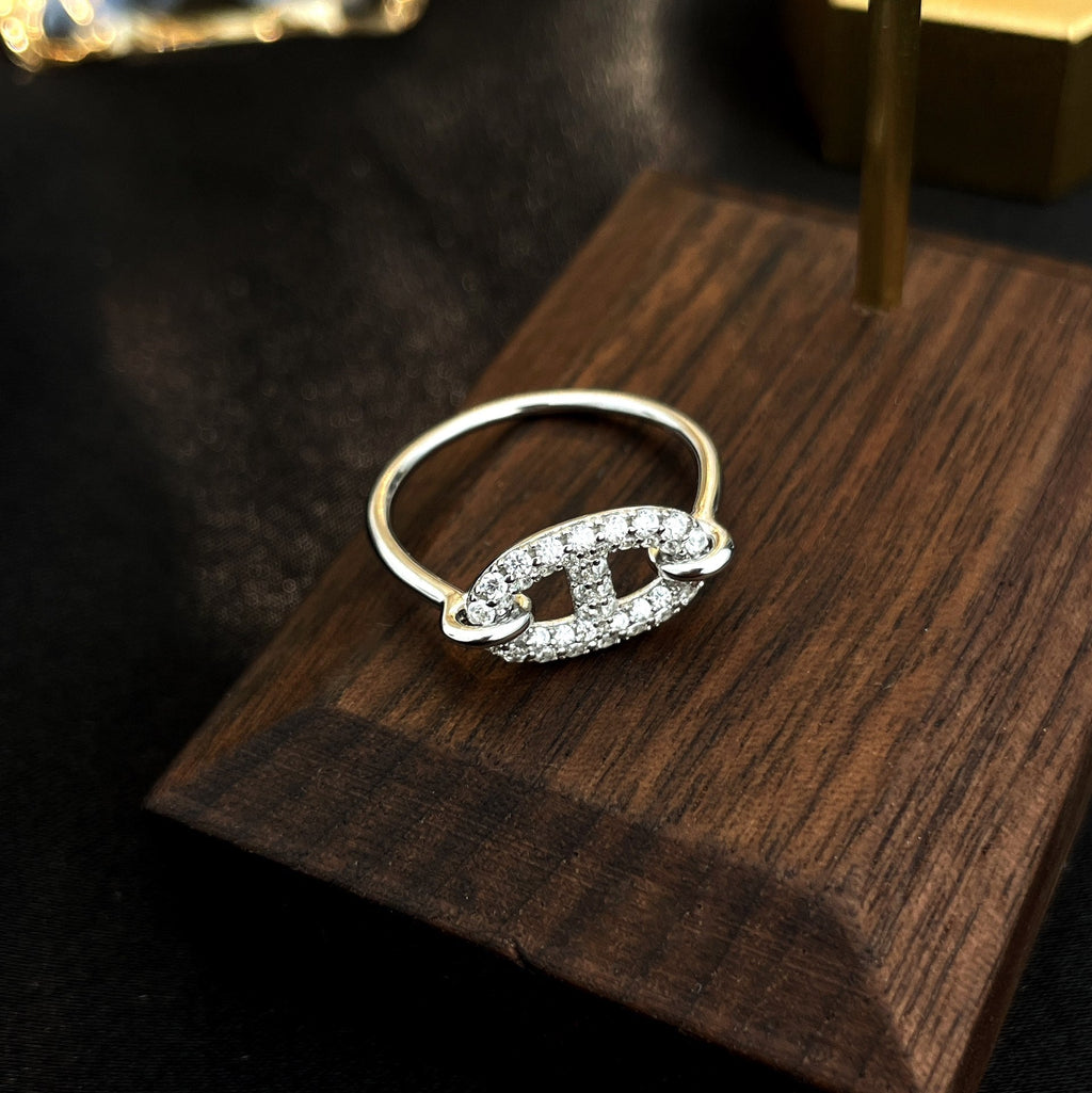 ¡®Star¡¯RONDE SMALL SILVER DIAMOND RING