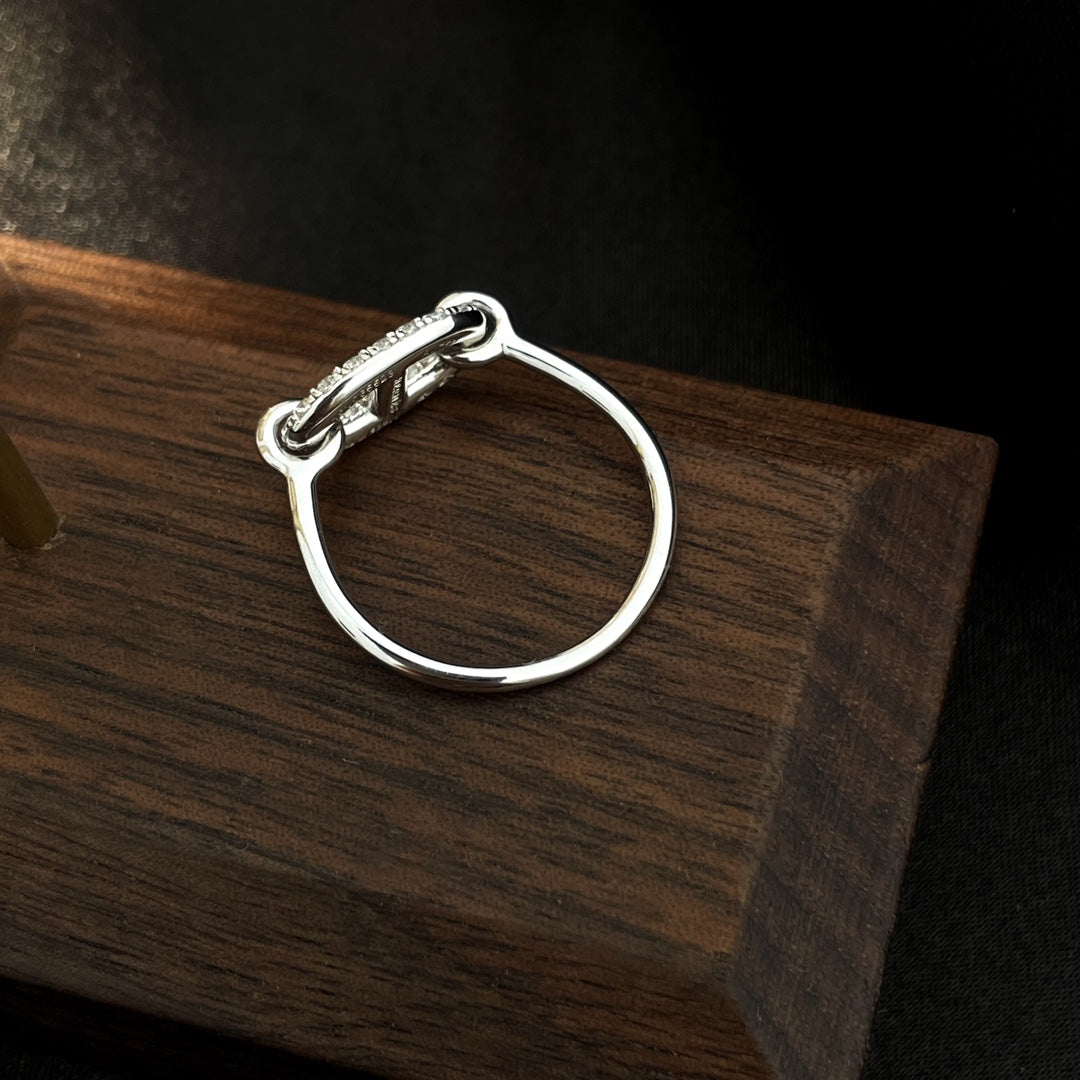¡®Star¡¯RONDE SMALL SILVER DIAMOND RING