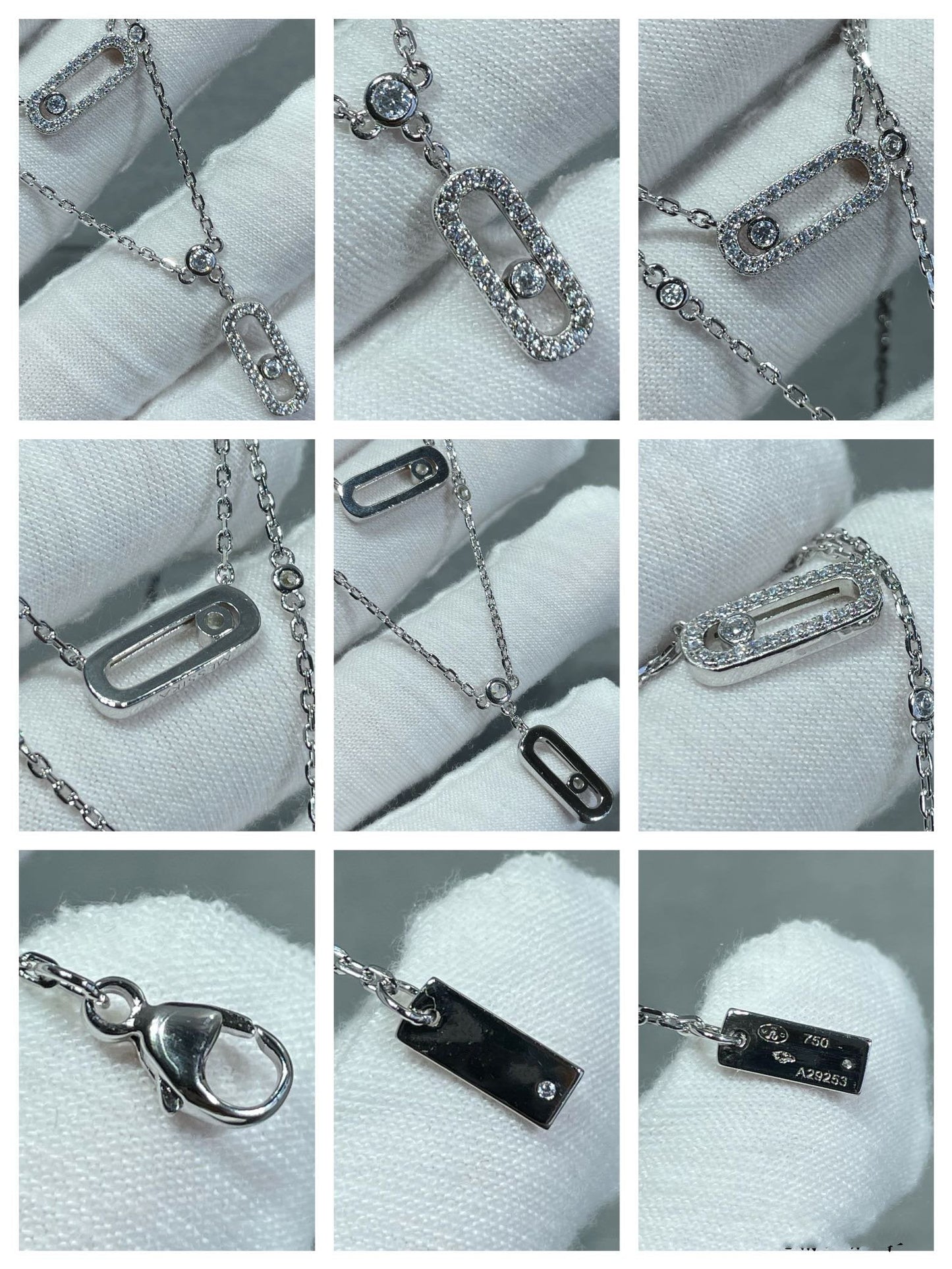 [moco jewelrys ]MOVE 2 ROW DIAMOND NECKLACE