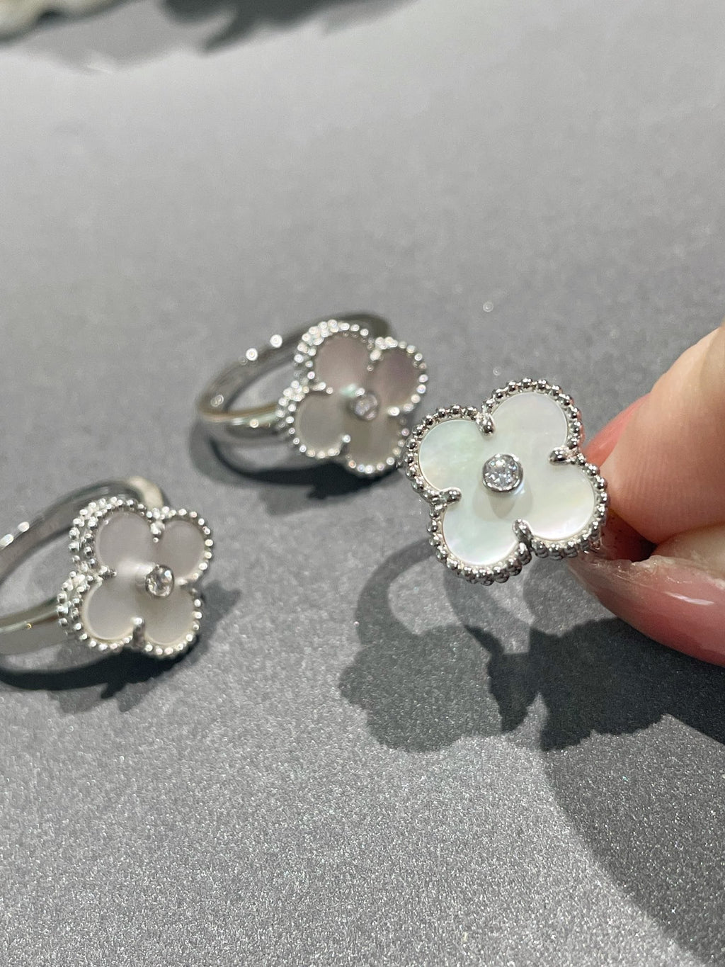 ¡®Star¡¯CLOVER SILVER MOP DIAMOND RING
