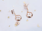 ¡®Star¡¯STAR AND SUN PINK GOLD MOP DROP EARRINGS