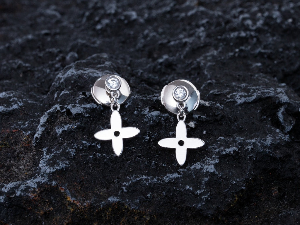 ¡®Star¡¯VIDYLLE SILVER DIAMOND MINI DROP EARRINGS