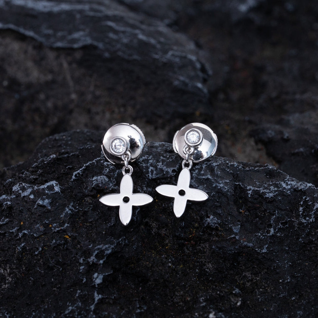 ¡®Star¡¯VIDYLLE SILVER DIAMOND MINI DROP EARRINGS