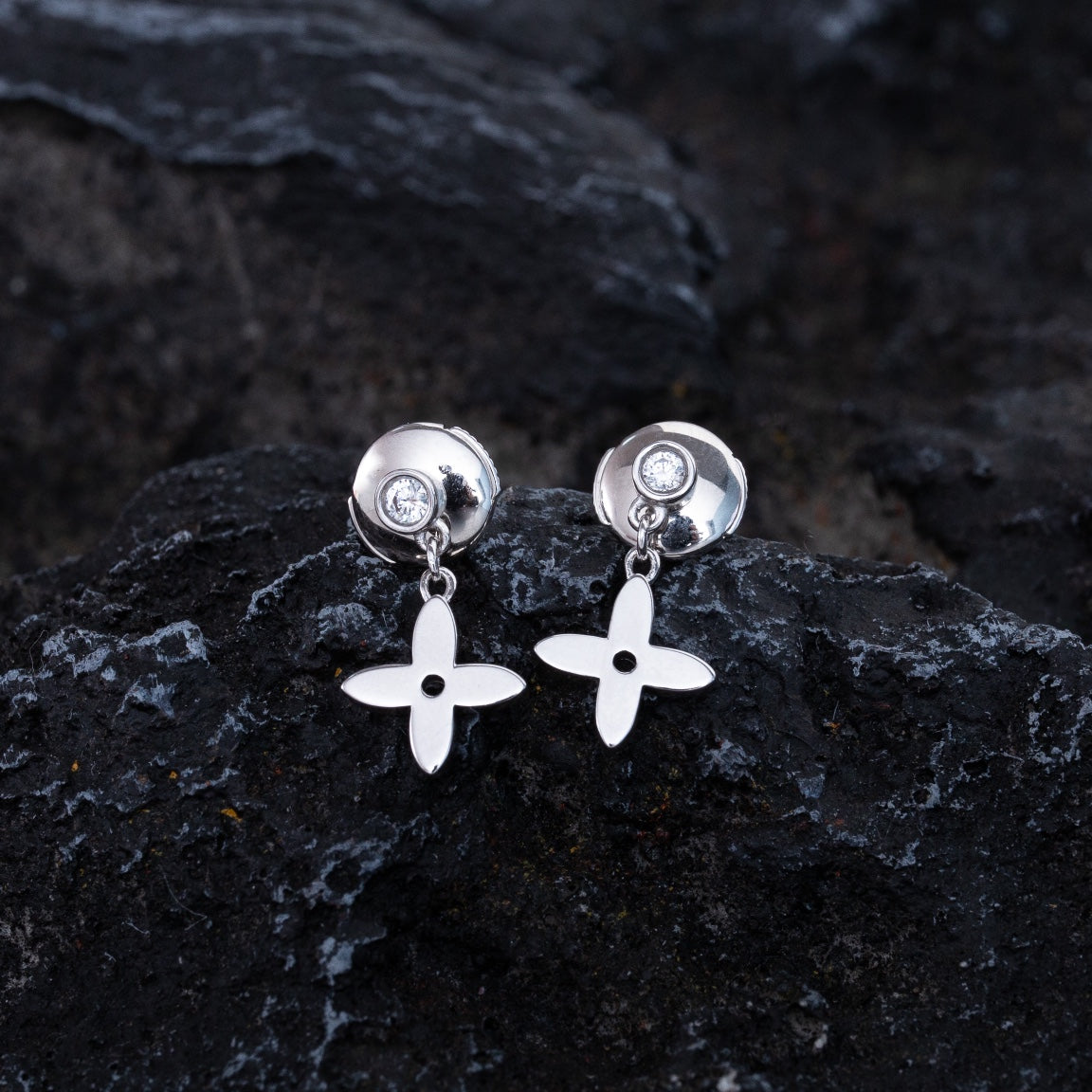 ¡®Star¡¯VIDYLLE SILVER DIAMOND MINI DROP EARRINGS