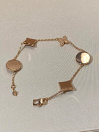 ¡®Star¡¯STAR AND SUN 5 MOTIF MOP PINK GOLD BRACELET