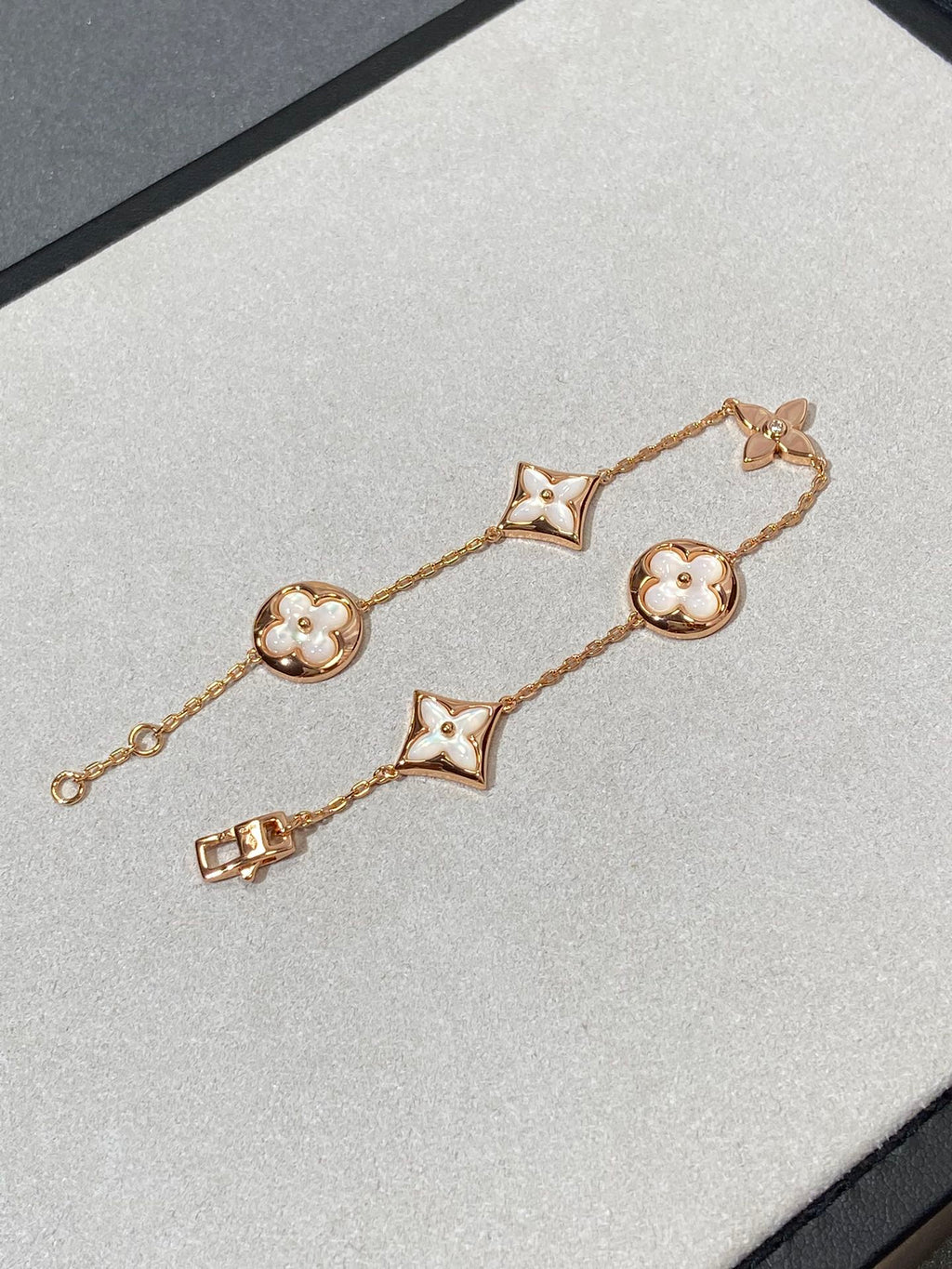 ¡®Star¡¯STAR AND SUN 5 MOTIF MOP PINK GOLD BRACELET