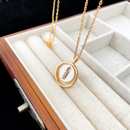 [moco jewelrys ]moco jewelrys MOVE MOP PINK GOLD NECKLACE