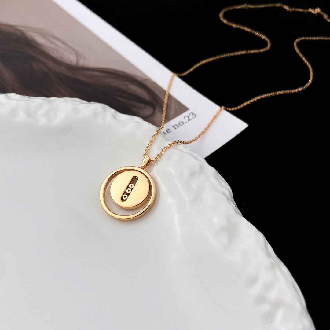 [moco jewelrys ]moco jewelrys MOVE MOP PINK GOLD NECKLACE