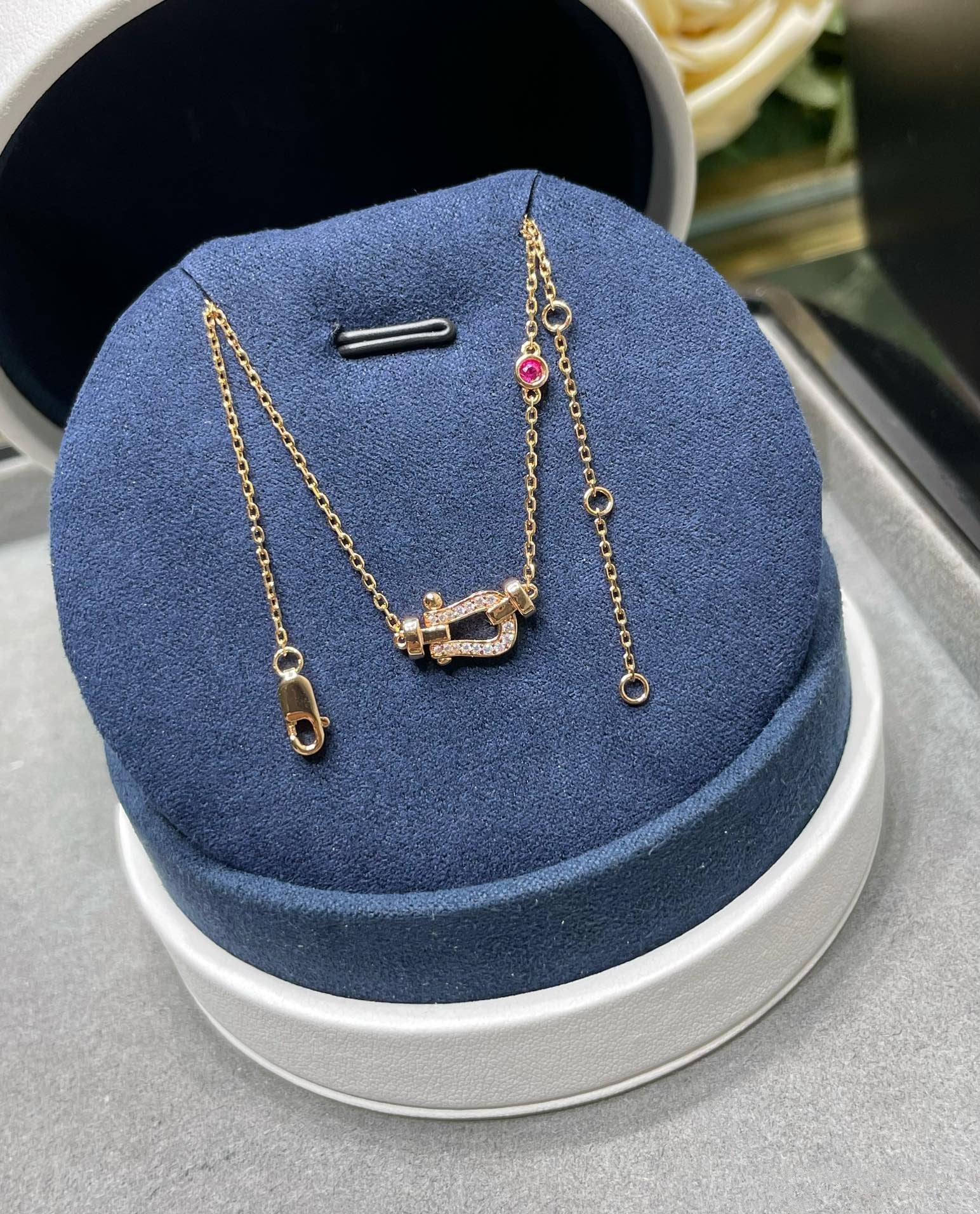 ¡®Star¡¯FORCE 10 DIAMOND PINK GOLD NECKLACE
