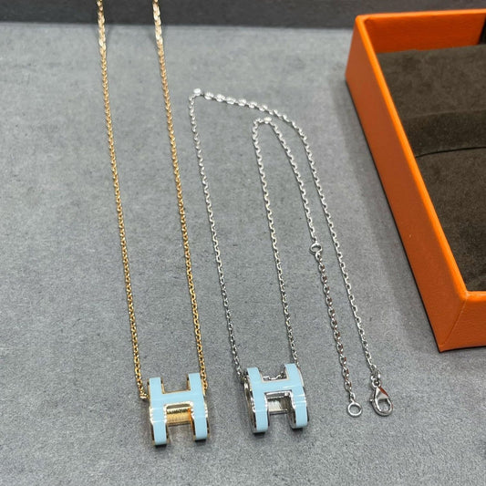 ¡®Moco¡¯POP H SKY BLUE NECKLACE