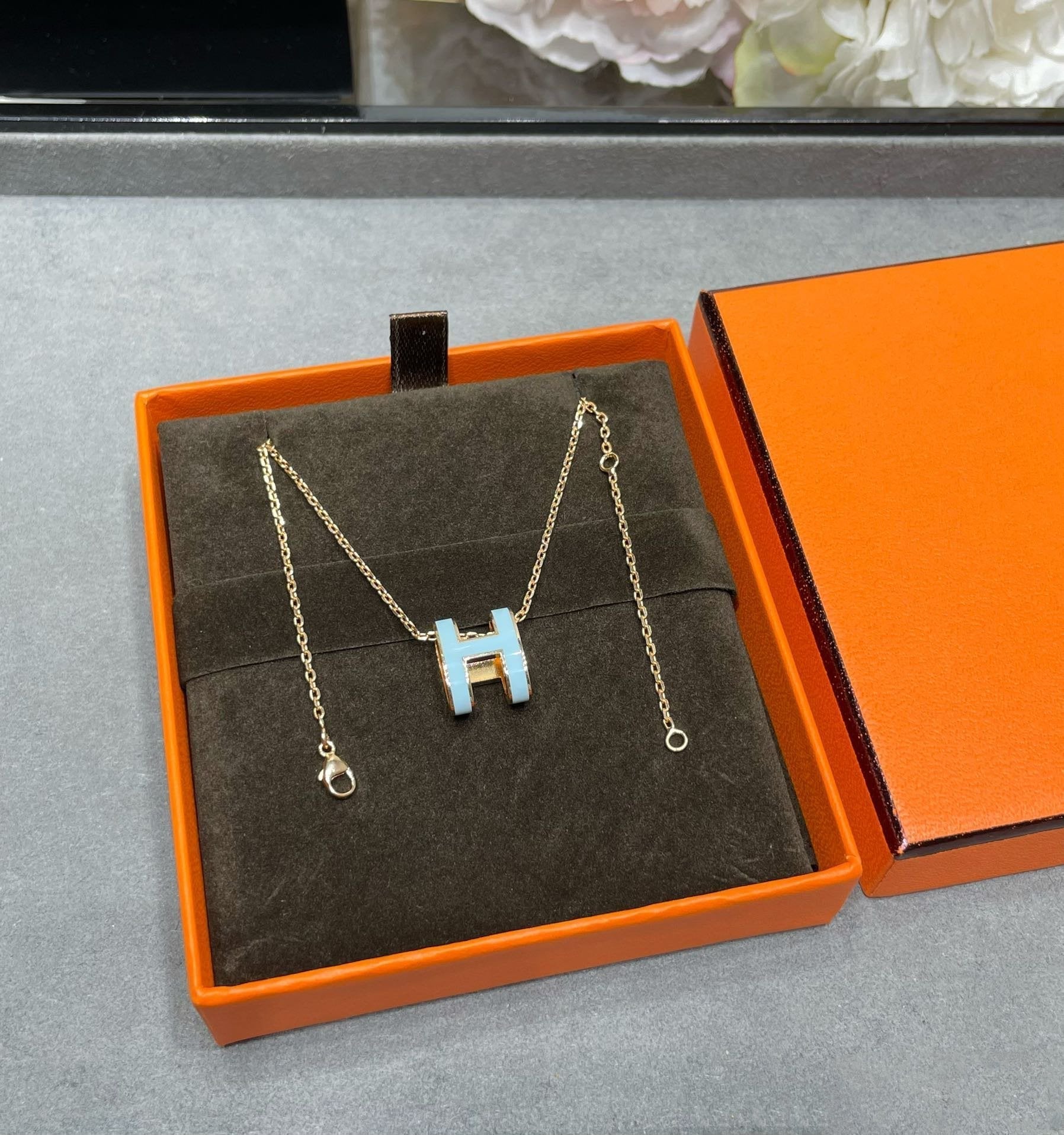 ¡®Star¡¯POP H SKY BLUE NECKLACE