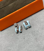 ¡®Star¡¯POP H SKY BLUE STUD EARRINGS