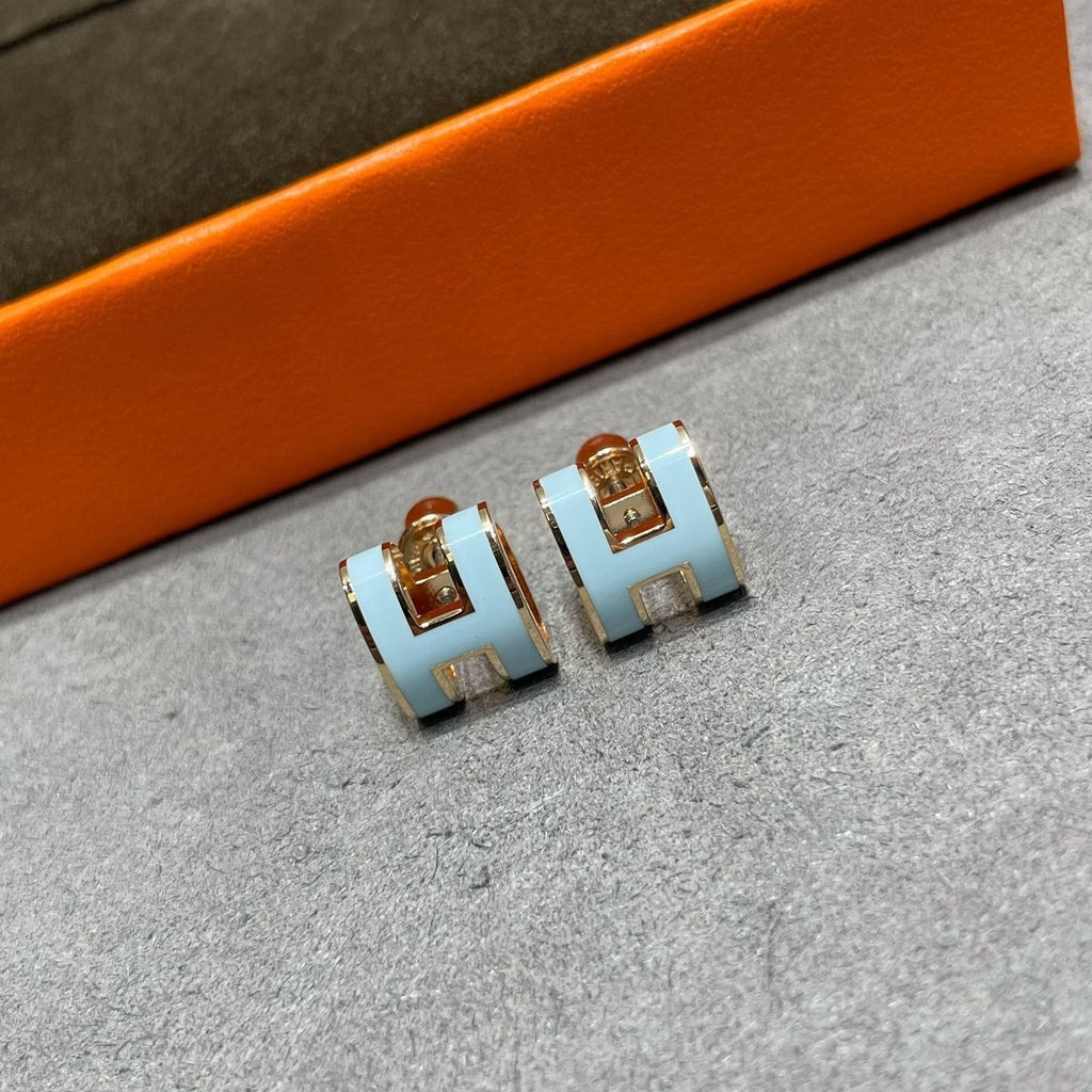 ¡®Star¡¯POP H SKY BLUE STUD EARRINGS