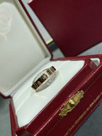 ¡®Star¡¯LOVE PINK GOLD SILVER DIAMOND DOUBLE RING
