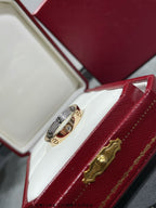 ¡®Star¡¯LOVE PINK GOLD SILVER DIAMOND DOUBLE RING