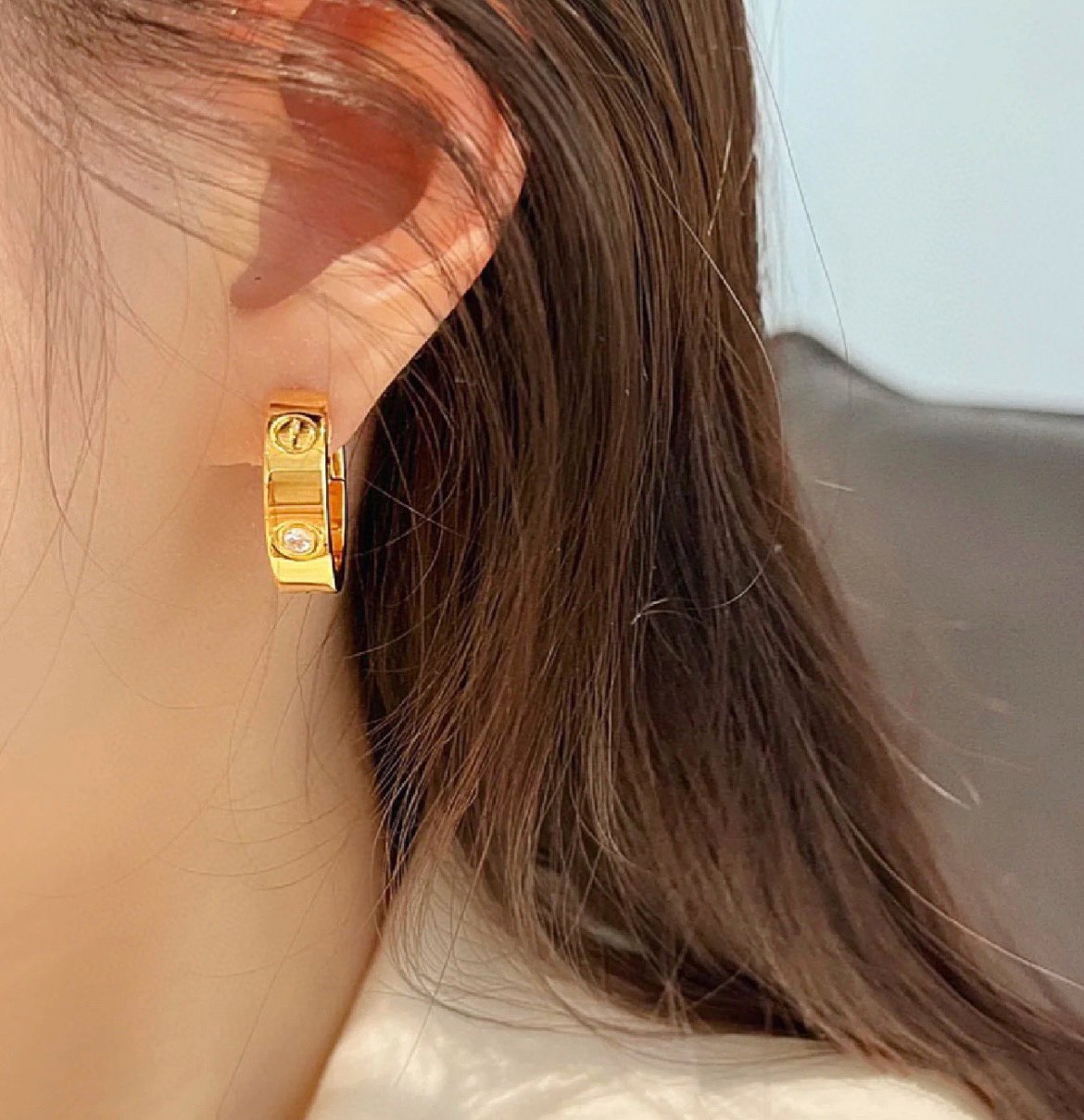 ¡®Star¡¯LOVE 5.5MM 1 DIAMOND EARRINGS