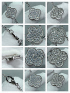 ¡®Star¡¯CLOVER 6 MOTIF DIAMOND PAVED NECKLACE