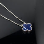 ¡®Star¡¯CLOVER PIETERSITE SILVER LONG NECKLACE