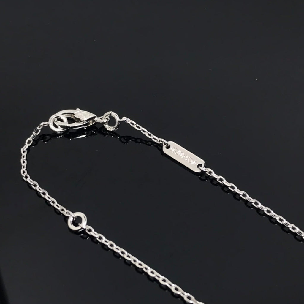 ¡®Star¡¯CLOVER PIETERSITE SILVER LONG NECKLACE