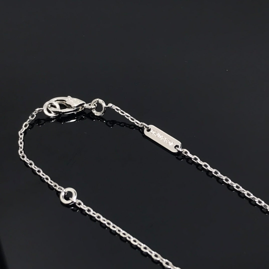 ¡®Star¡¯CLOVER PIETERSITE SILVER LONG NECKLACE