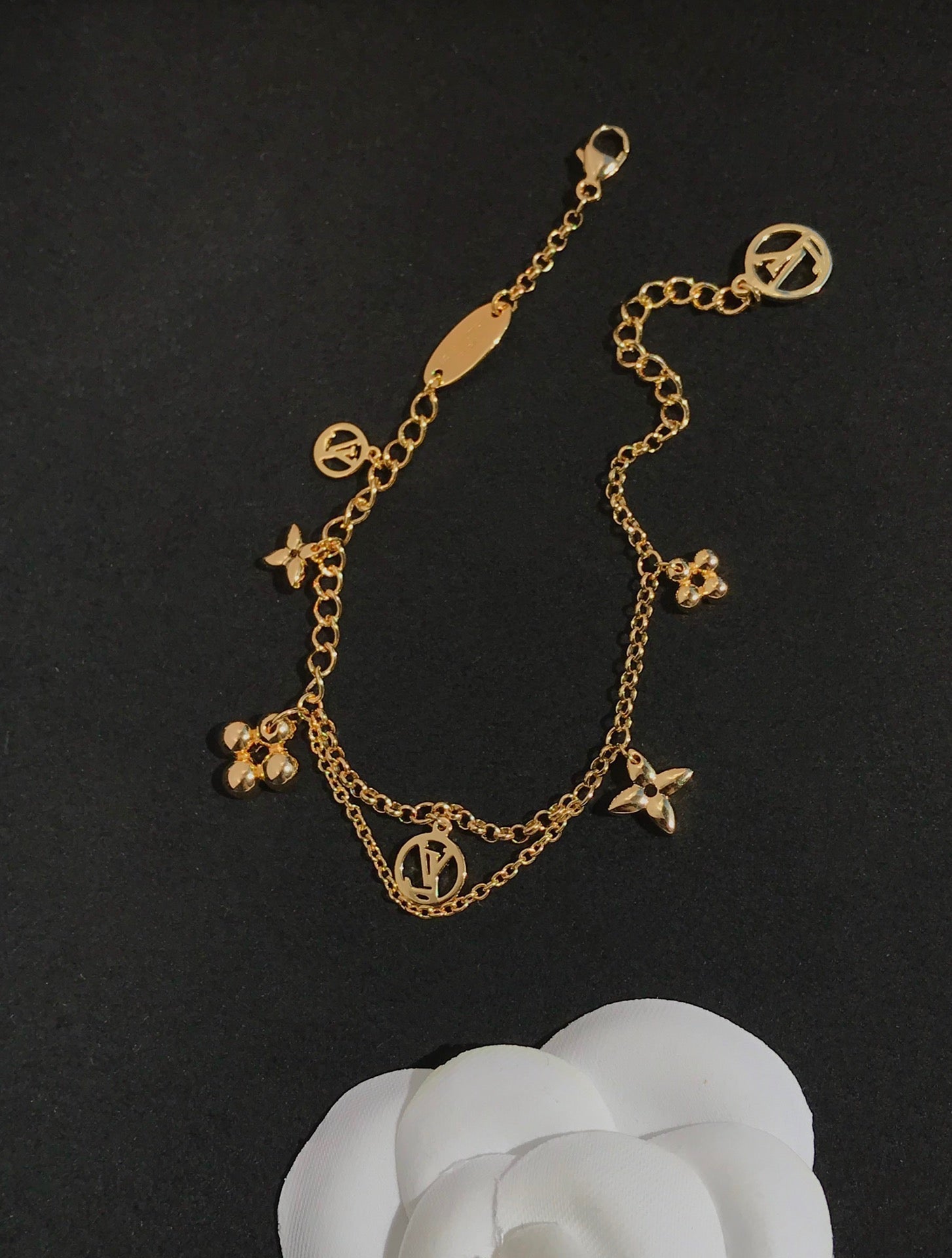 ¡®Star¡¯BLOOMING PINK GOLD MOP BRACELET