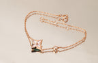 ¡®Star¡¯STAR PINK MOP 1 DIAMOND PINK GOLD NECKLACE