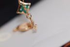 ¡®Star¡¯STAR AND SUN 4 MOTIF PINK GOLD MALACHITE BRACELET