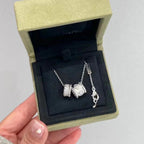 ¡®Star¡¯PERLEE DOUBLE PENDANT SILVER DIAMOND NECKLACE