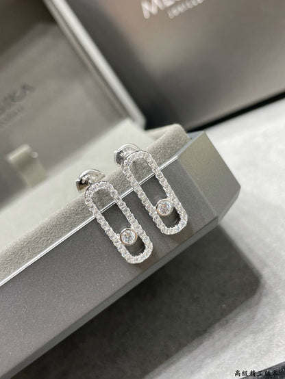 [moco jewelrys ]MOVE UNO STUD DIAMOND PAVED EARRINGS