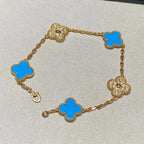 [Star]New CLOVER 5 MOTIF BLUE AGATE BRACELET COLLECTION