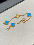 [Star]New CLOVER 5 MOTIF BLUE AGATE BRACELET COLLECTION