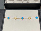 [Star]New CLOVER 5 MOTIF BLUE AGATE BRACELET COLLECTION