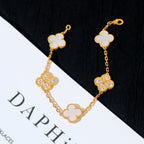 [Star]New CLOVER WHITE PEARL MOP 5 MOTIF BRACELET COLLECTION