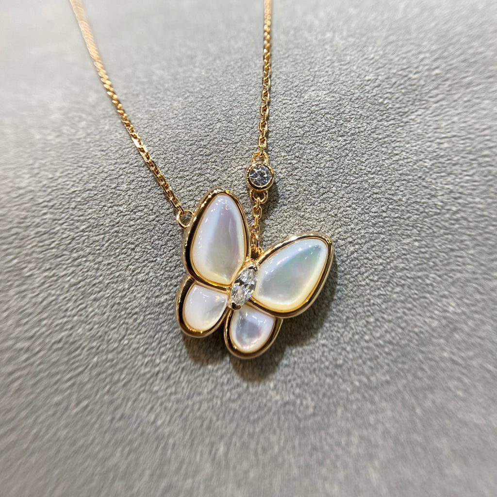 ¡®Star¡¯BUTTERFLY MOP DIAMOND NECKLACE