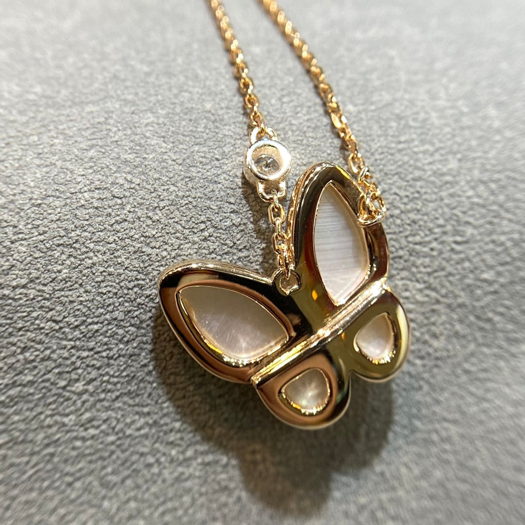 ¡®Star¡¯BUTTERFLY MOP DIAMOND NECKLACE