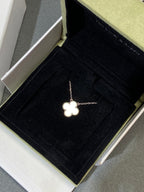 ¡®Star¡¯CLOVER MEDIUM SILVER WHITE MOP NECKLACE