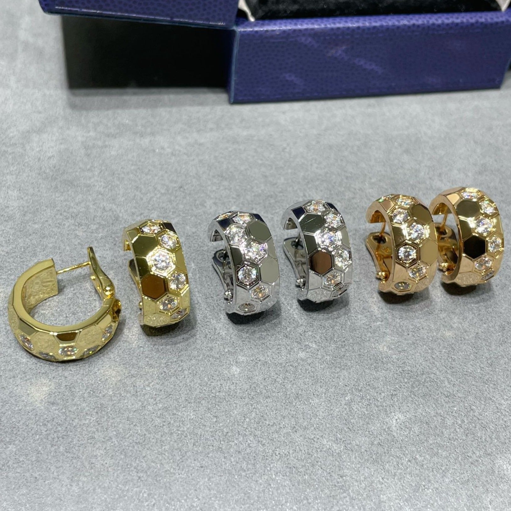 ¡®Star¡¯BEE LOVE DIAMOND HOOP EARRINGS