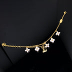 ¡®Star¡¯LOGO 6 MOTIF STAR AND SUN GOLD BRACELET