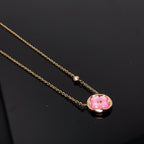 ¡®Star¡¯COLOR BLOSSOM PINK MOP SUN GOLD NECKLACE