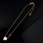 ¡®Star¡¯COLOR BLOSSOM PINK MOP SUN GOLD NECKLACE