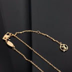 ¡®Star¡¯COLOR BLOSSOM PINK MOP SUN GOLD NECKLACE