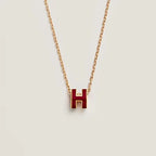 ¡®Star¡¯HM CLIC RED ENAMEL GOLD NECKLACE