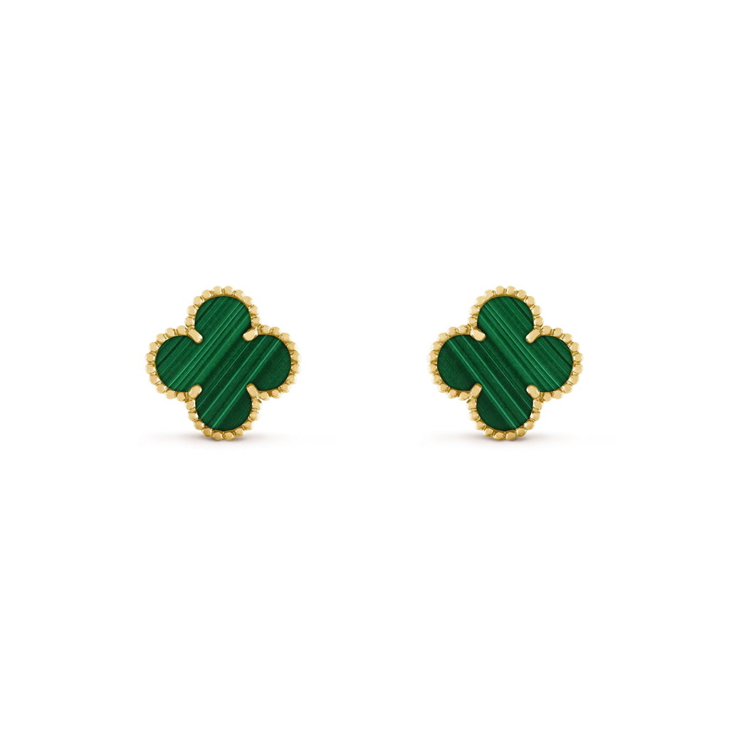 ¡®Star¡¯CLOVER MEDIUM 1 MOTIFS MALACHITE  EARRINGS