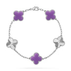 [Star]New CLOVER 5 MOTIF LIGHT PURPLE BRACELET COLLECTION