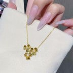 ¡®Star¡¯FRIVOLE ROSE GOLD FLOWER DIAMOND NECKLACE