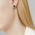 ¡®Star¡¯CLOVER MINI 9.5MM BLACK MOP EARRINGS